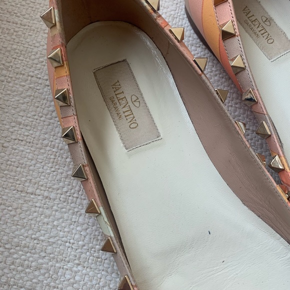 Valentino Rockstud Patterned Flats - Picture 3 of 13